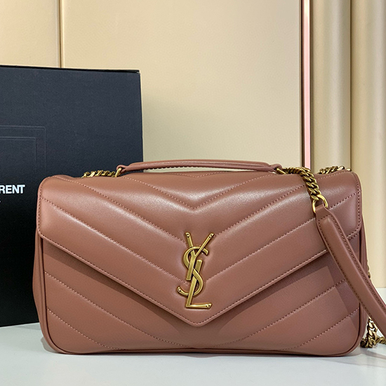 Saint Laurent Lambskin Loulou Medium Bag 801439 Pink