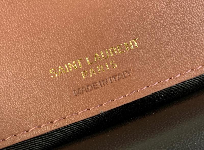 Saint Laurent Lambskin Loulou Mini Bag Black 821749 Pink