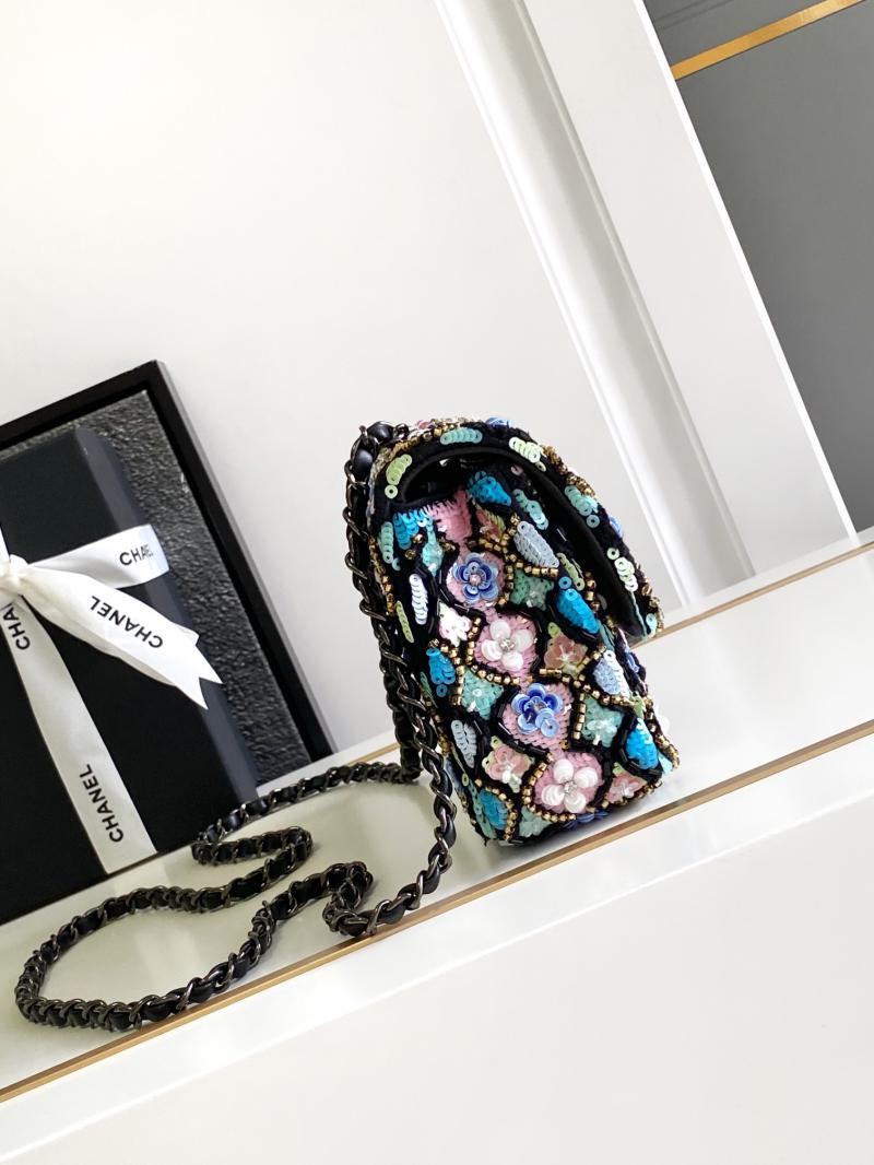 Small Chanel Sequins Flap Bag AS2511 Black