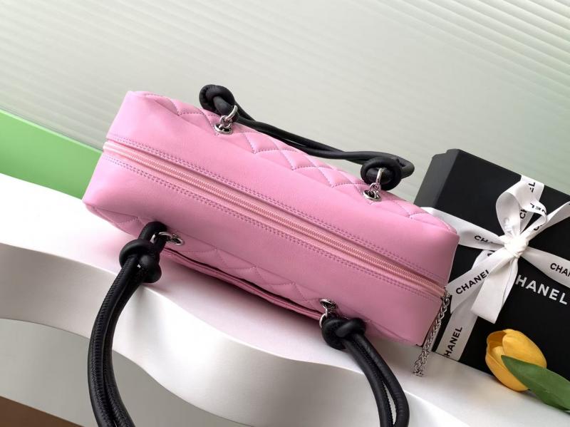 Chanel Cambon Ligne Shoulder Bag Pink AS6319