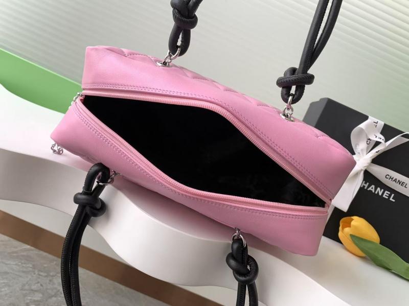 Chanel Cambon Ligne Shoulder Bag Pink AS6319
