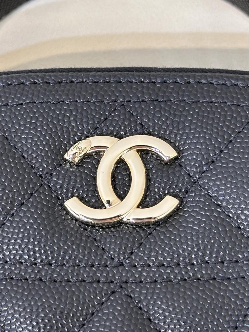 Chanel Grained Calfskin Top Handle Bag Black AS4438