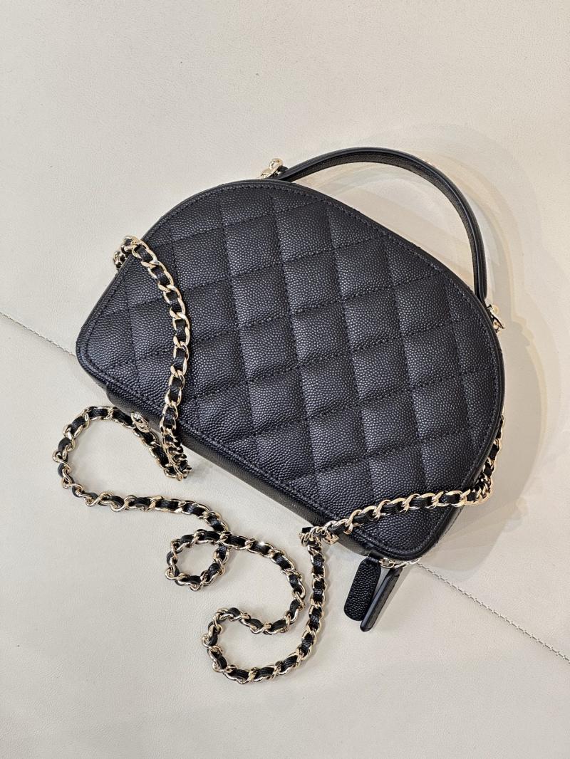 Chanel Grained Calfskin Top Handle Bag Black AS4438