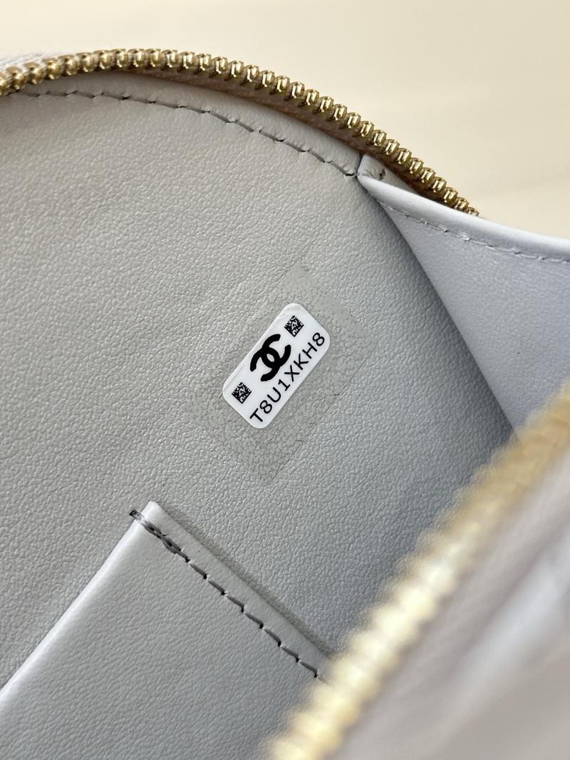 Chanel Grained Calfskin Top Handle Bag Grey AS4438