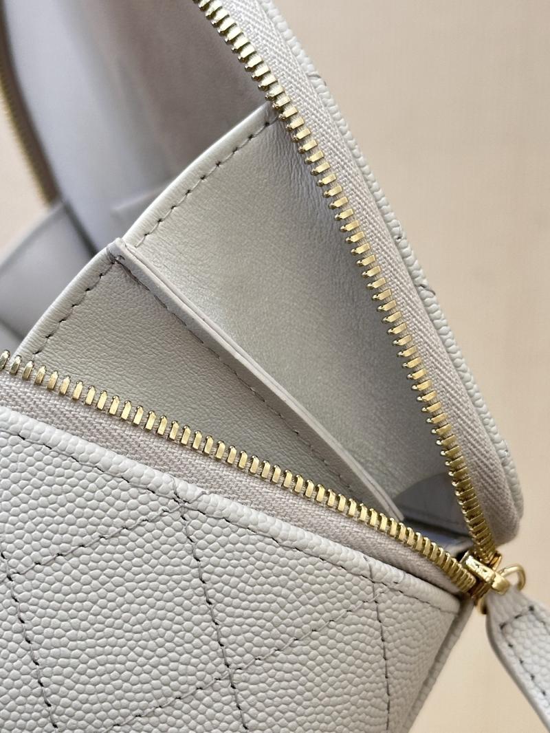 Chanel Grained Calfskin Top Handle Bag Grey AS4438