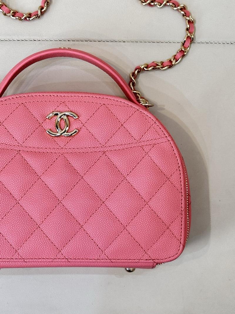 Chanel Grained Calfskin Top Handle Bag Pink AS4438