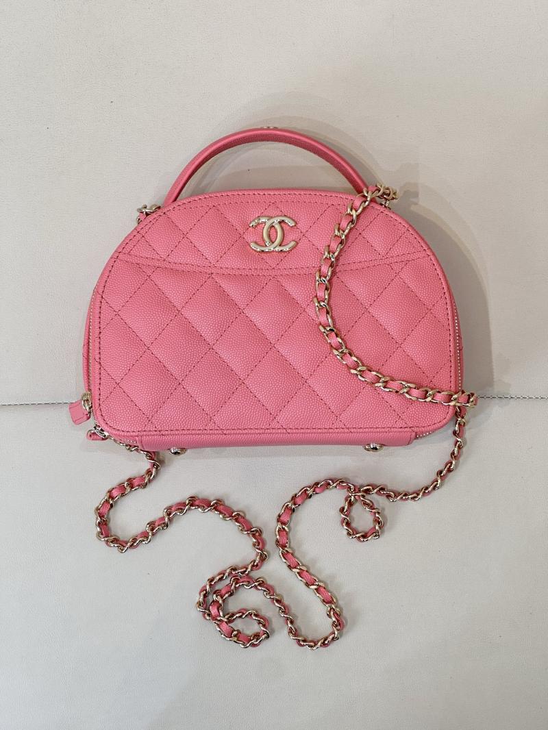 Chanel Grained Calfskin Top Handle Bag Pink AS4438