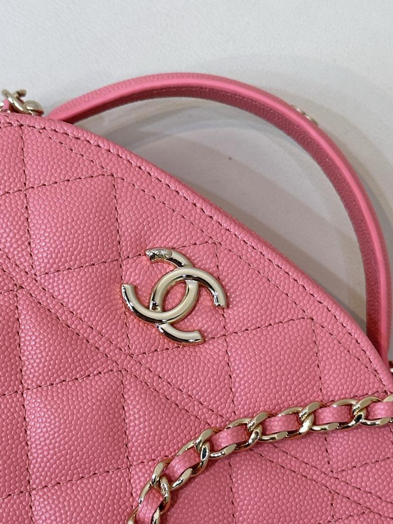 Chanel Grained Calfskin Top Handle Bag Pink AS4438