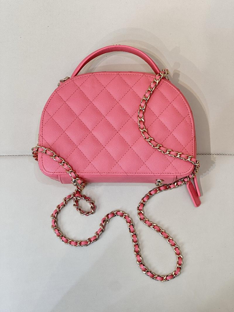 Chanel Grained Calfskin Top Handle Bag Pink AS4438