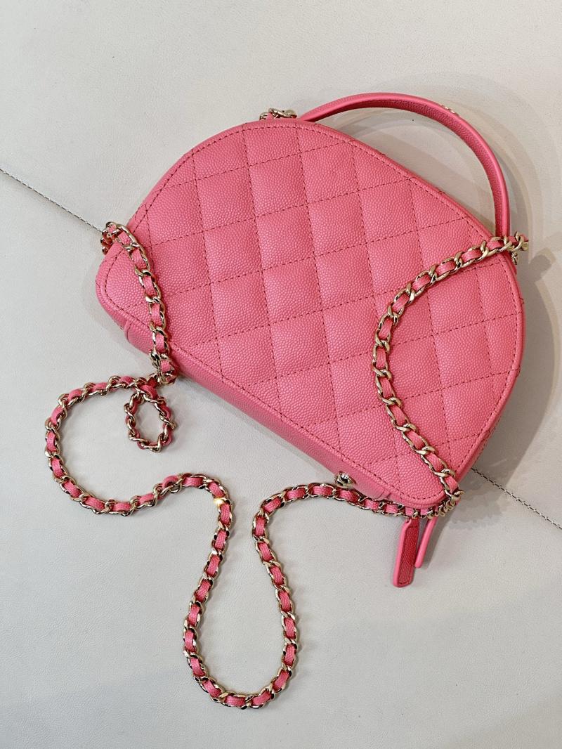 Chanel Grained Calfskin Top Handle Bag Pink AS4438