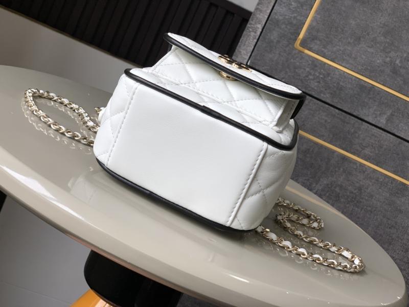 Chanel Lambskin Mini Backpack White AP3753