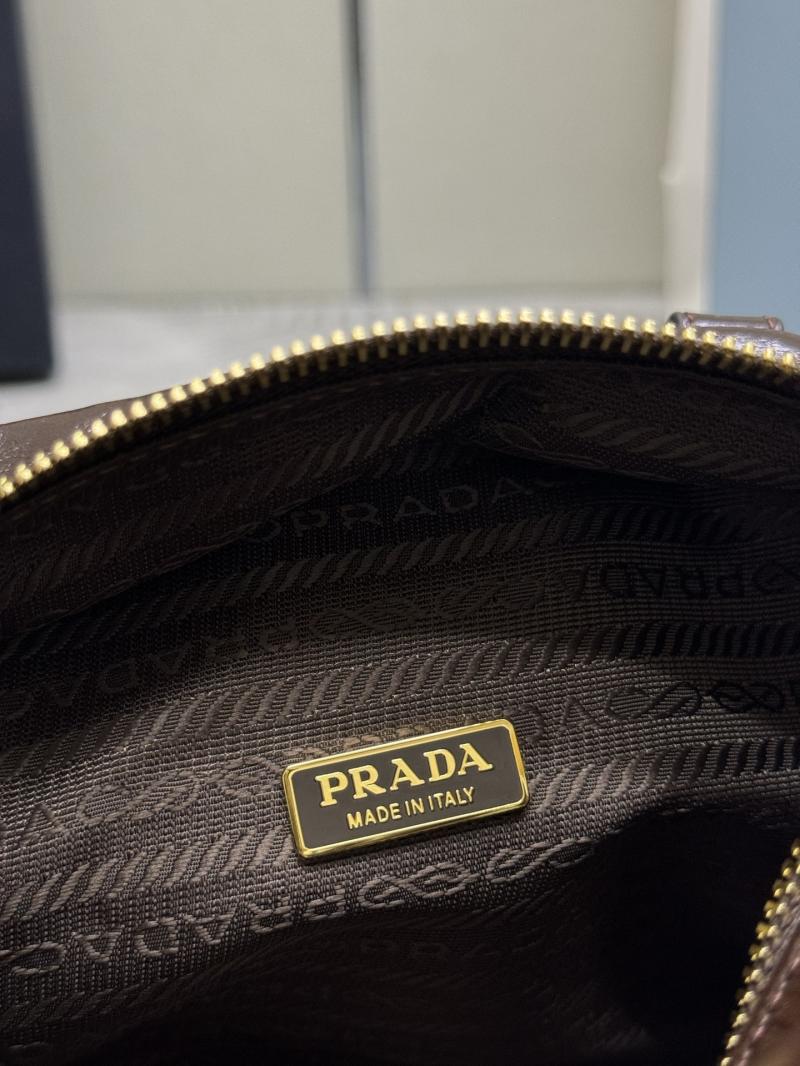 Prada Dangle leather top-handle mini-bag Dark Brown 1BB137