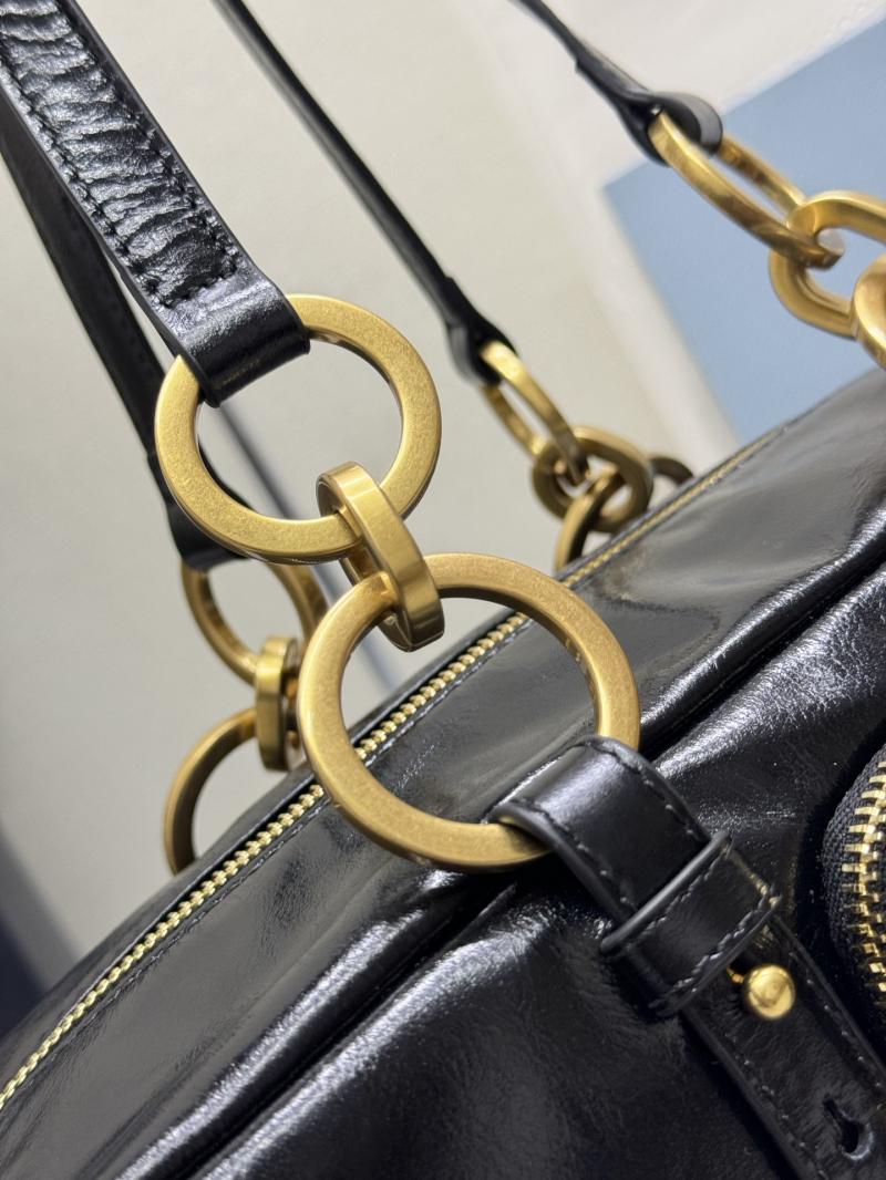 Prada Dangle medium leather top-handle bag Black 1BB138