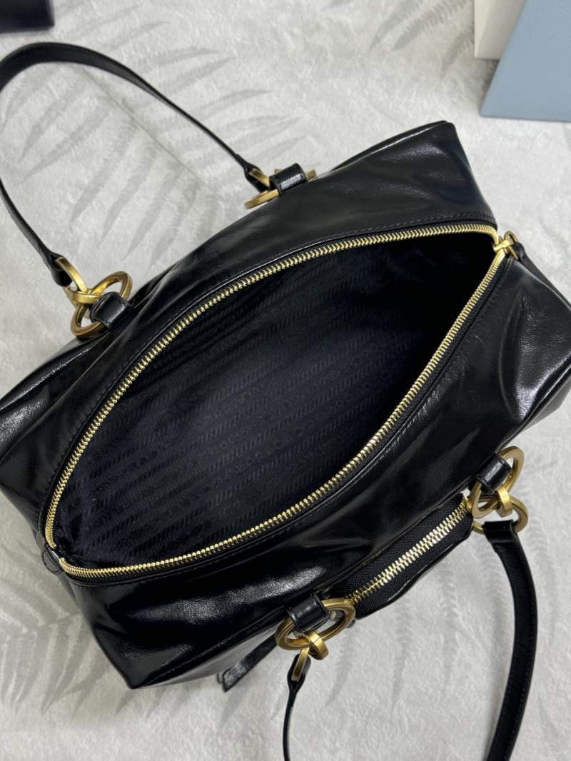 Prada Dangle medium leather top-handle bag Black 1BB138