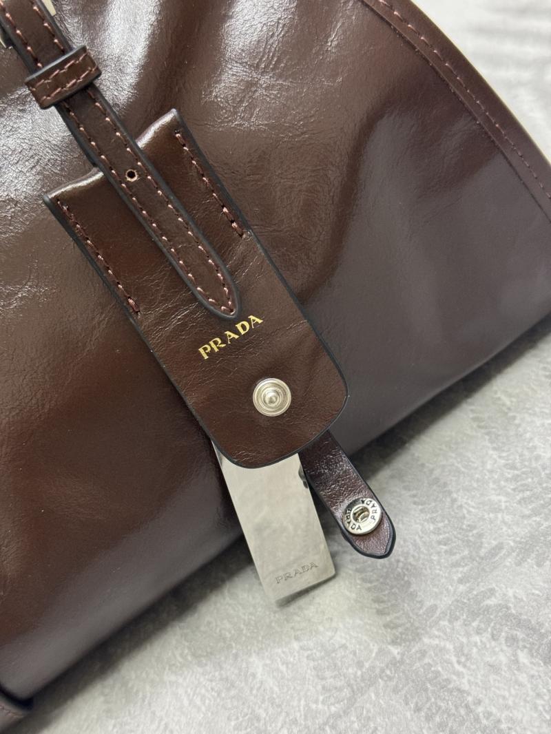 Prada Large leather tote bag Dark Brown 1BG570