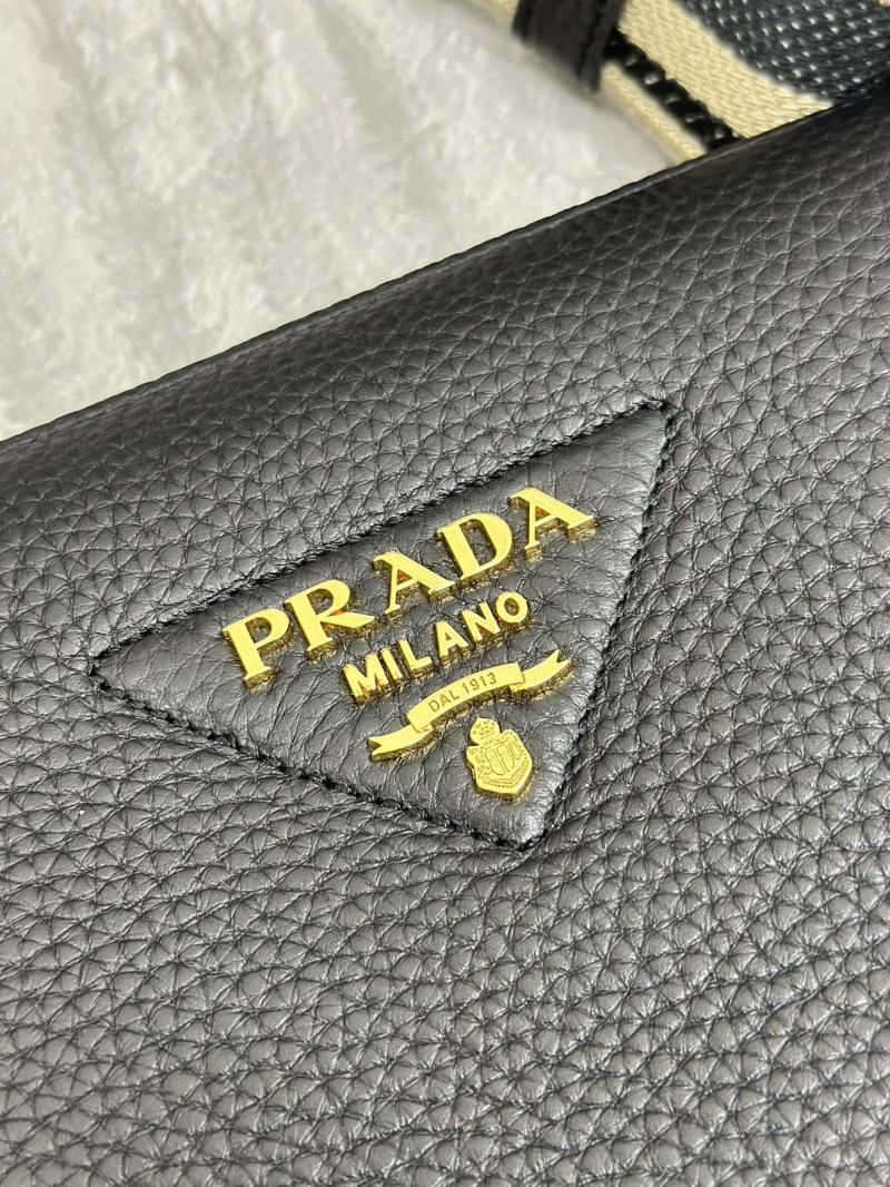 Prada Leather Shoulder Bag Black 1BH194
