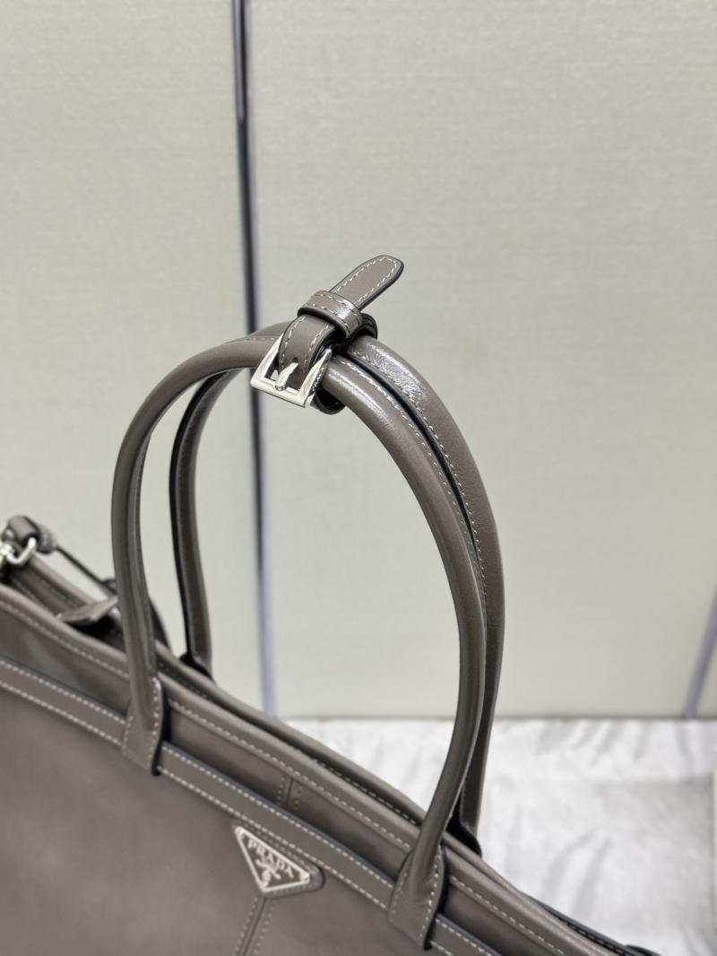 Prada Leather tote bag Grey 2VG128
