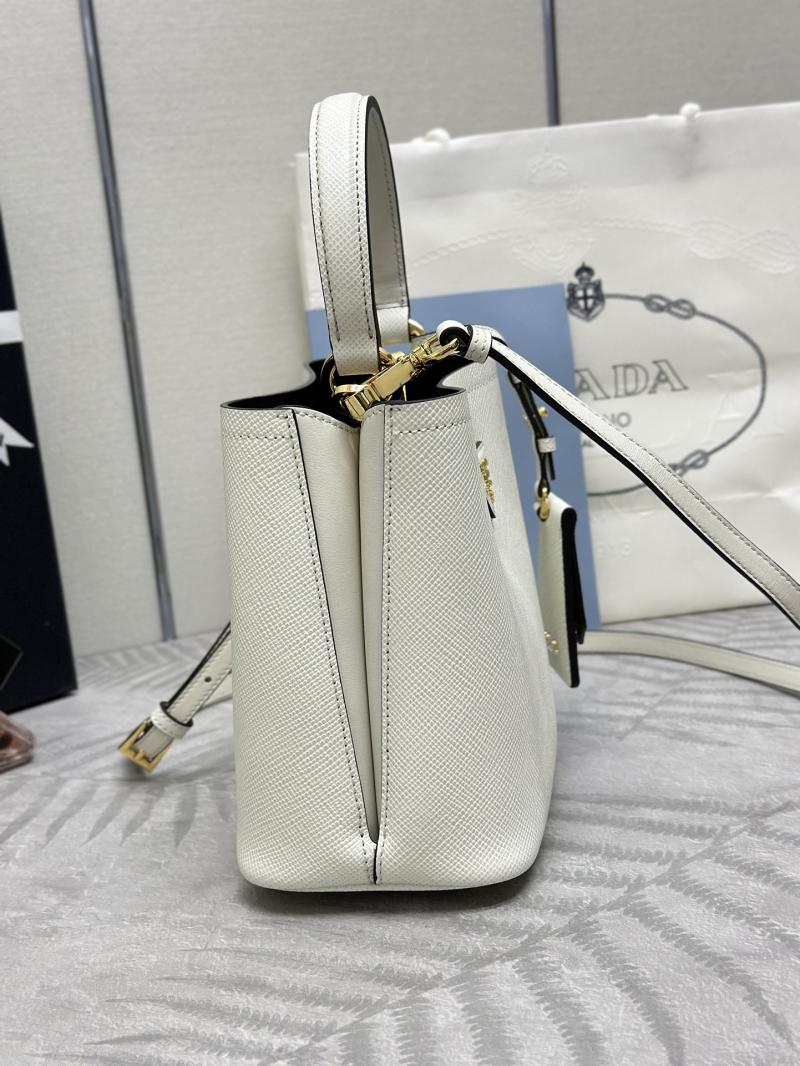 Prada Panier Saffiano leather mini-bag White 1BA217