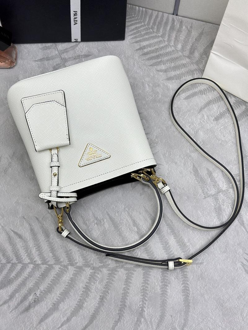 Prada Panier Saffiano leather mini-bag White 1BA217