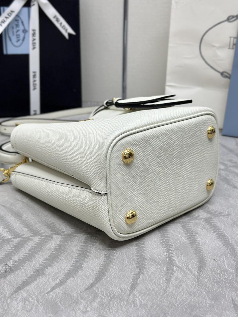 Prada Panier Saffiano leather mini-bag White 1BA217