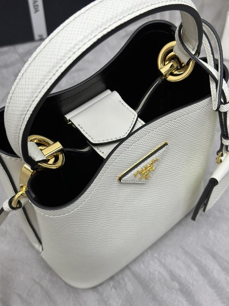 Prada Panier Saffiano leather mini-bag White 1BA217