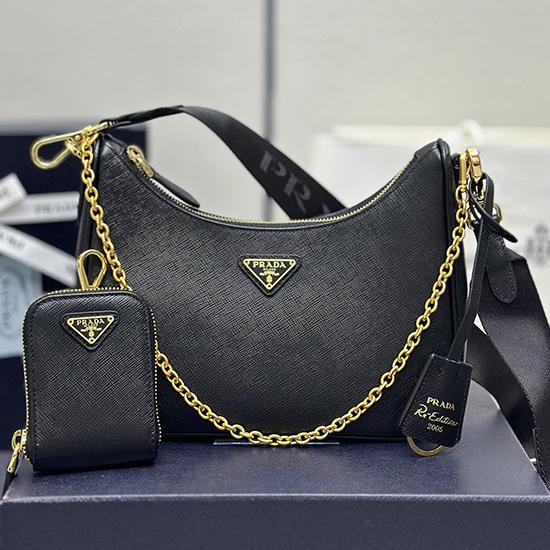 Prada Re-Edition 2005 Saffiano leather bag Black 1BH204