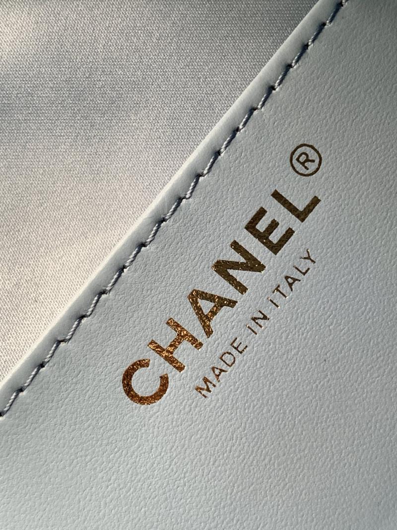 Chanel Denim 25 Medium Handbag Blue AS5311