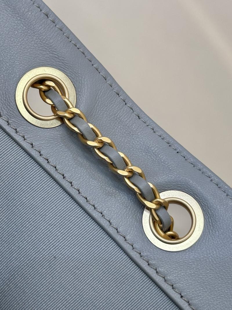 Chanel Suede 25 Medium Handbag Grey AS5311