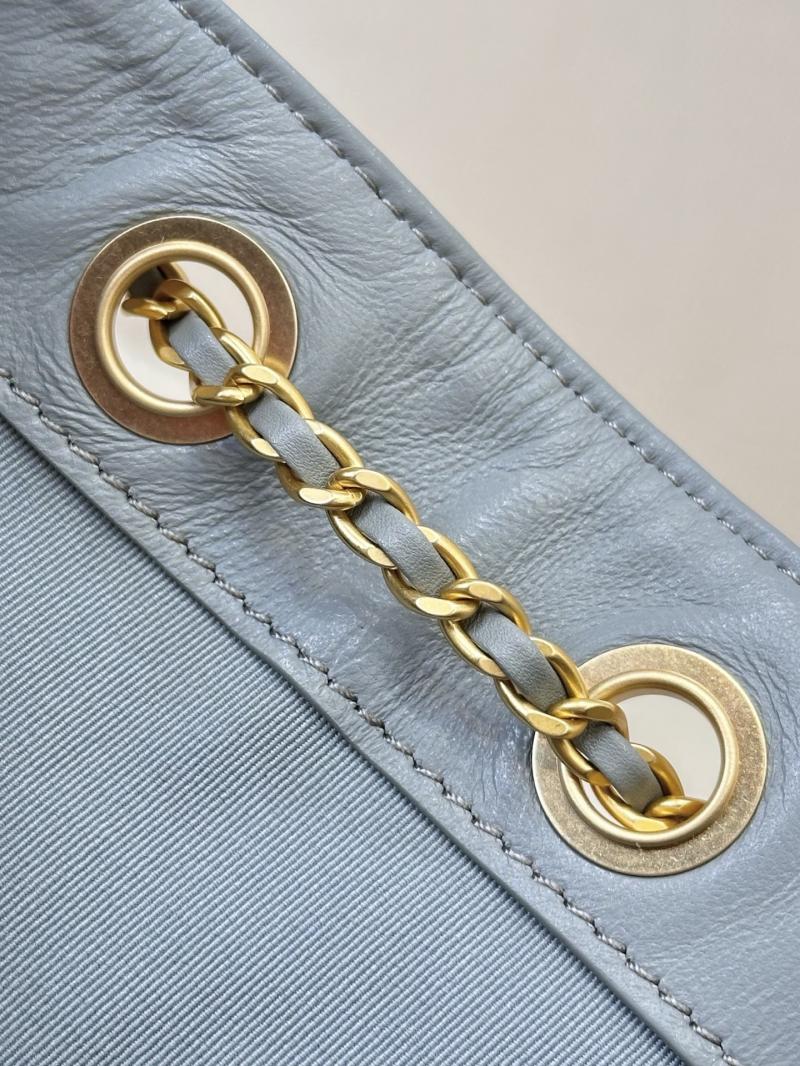 Chanel Suede 25 Medium Handbag Grey AS5311
