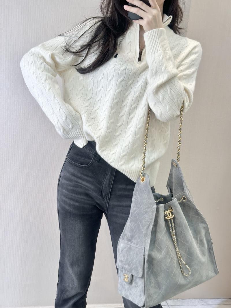 Chanel Suede 25 Medium Handbag Grey AS5311
