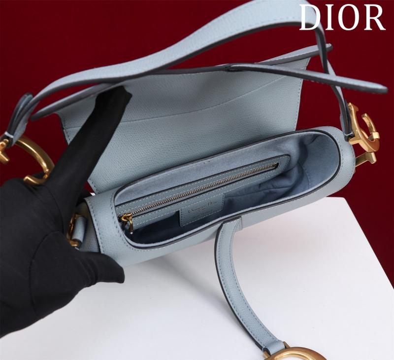 Dior Saddle Bag With Strap Light Blue M0455