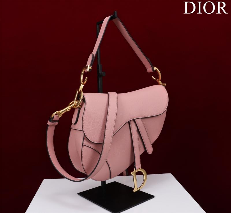Dior Saddle Bag With Strap Pink M0455