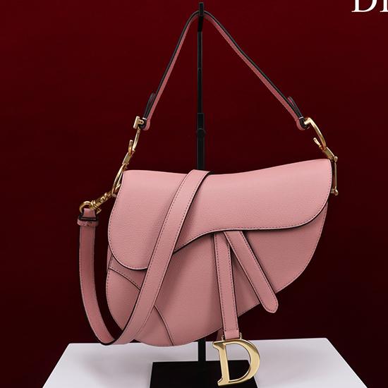 Dior Saddle Bag With Strap Pink M0455