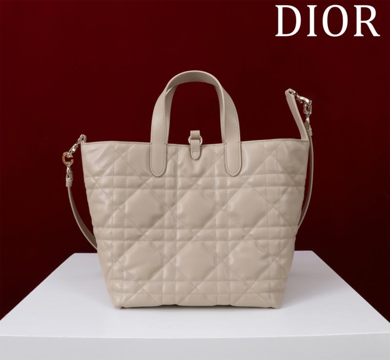 Medium Dior Toujours Vertical Tote Bag Beige M2836