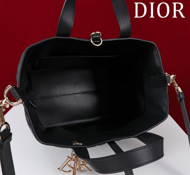 Medium Dior Toujours Vertical Tote Bag Black M2836