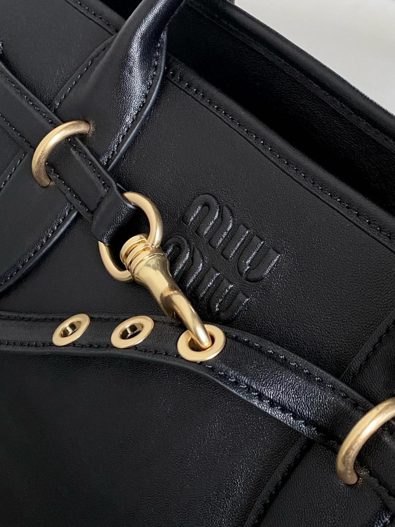Miu Miu Aventure nappa leather bag Black 5BG310