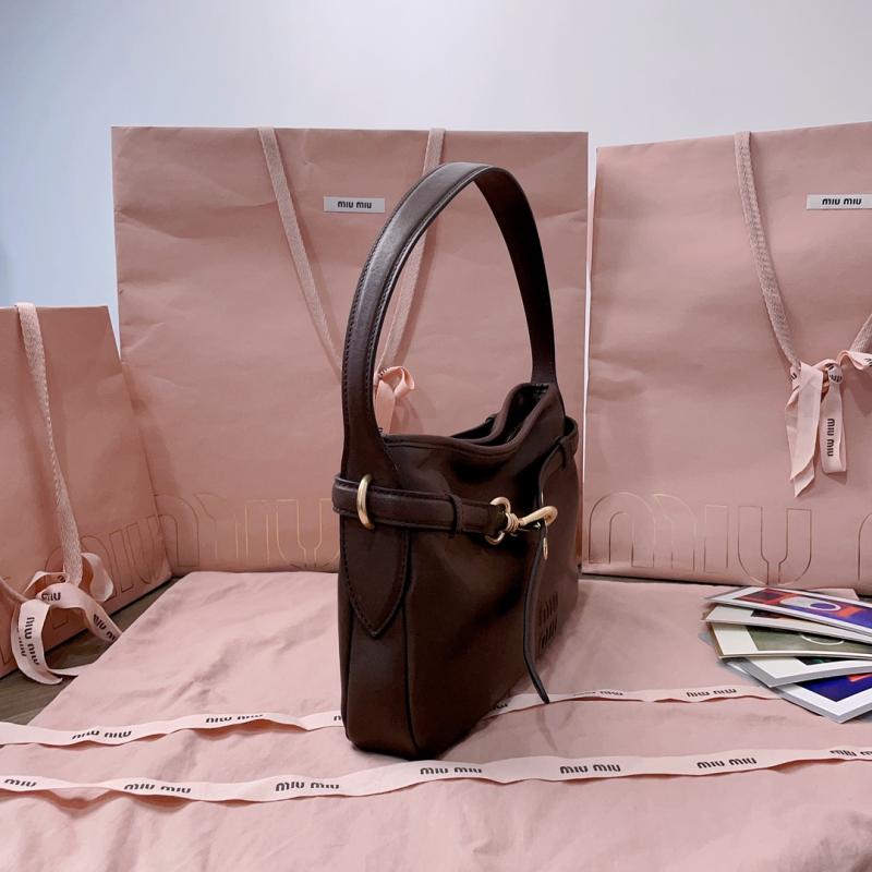 Miu Miu Aventure nappa leather bag Briarwood 5BC182