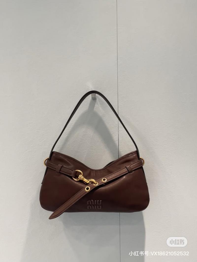 Miu Miu Aventure nappa leather bag Briarwood 5BC182