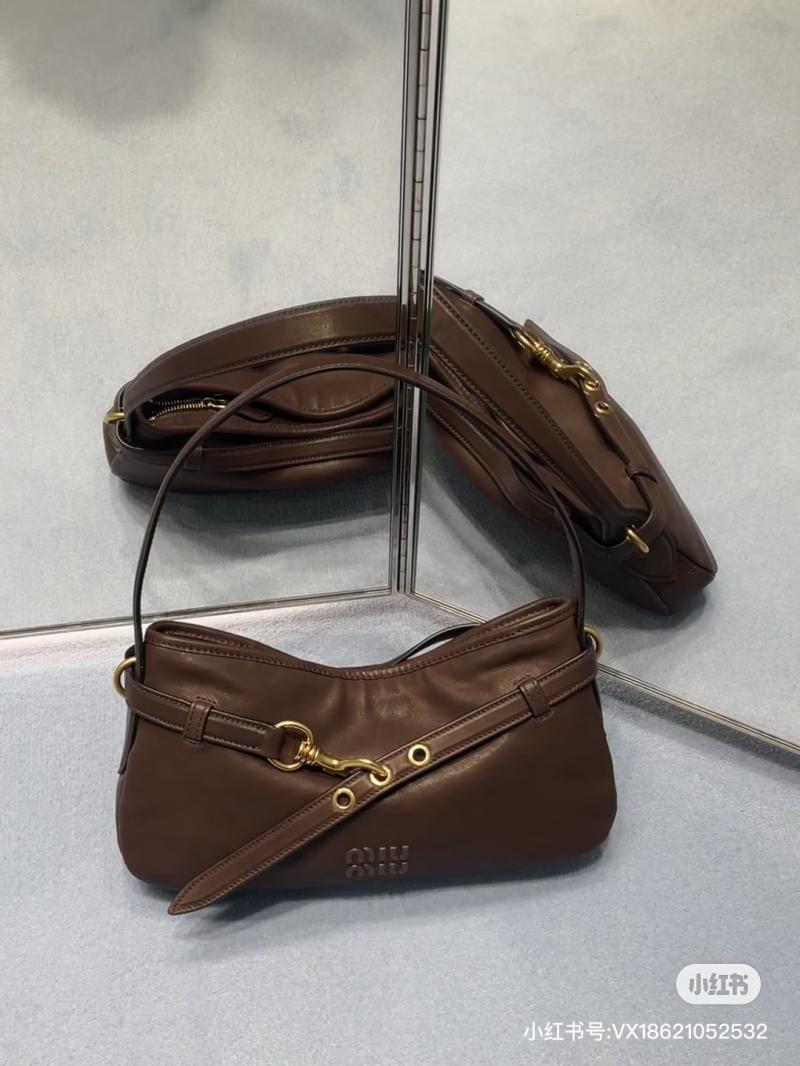 Miu Miu Aventure nappa leather bag Briarwood 5BC182