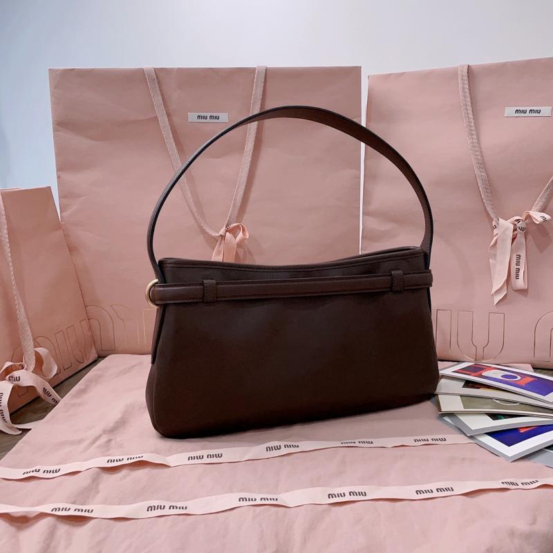 Miu Miu Aventure nappa leather bag Briarwood 5BC182