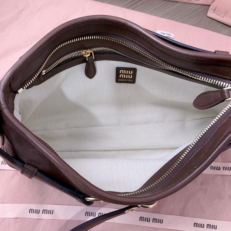 Miu Miu Aventure nappa leather bag Briarwood 5BC182