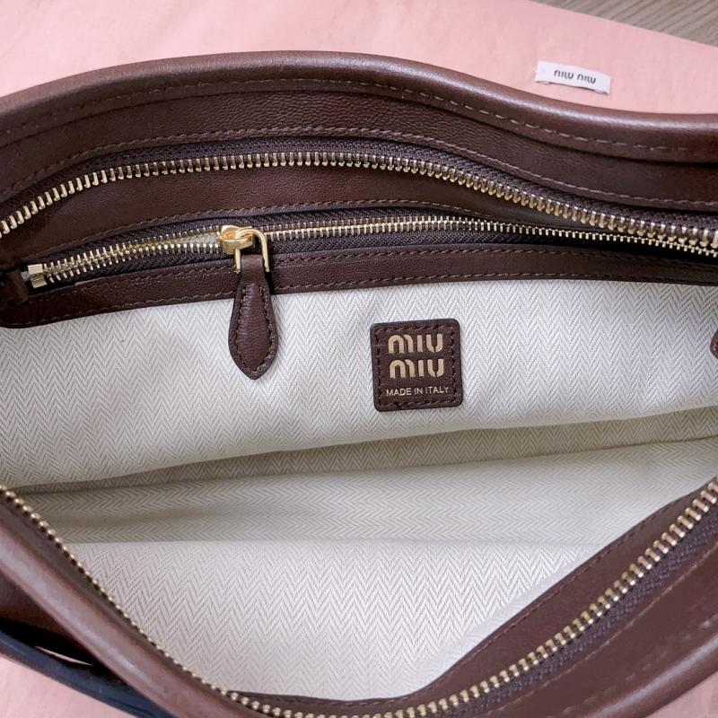 Miu Miu Aventure nappa leather bag Briarwood 5BC182