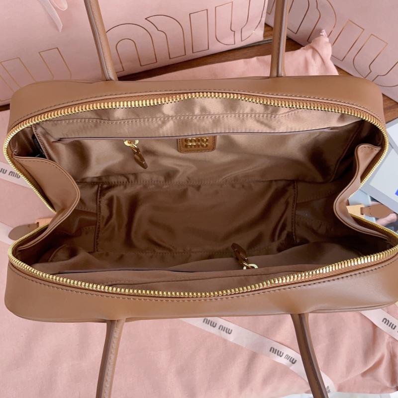 Miu Miu Medium Beau leather Bag Cognac 5BB172