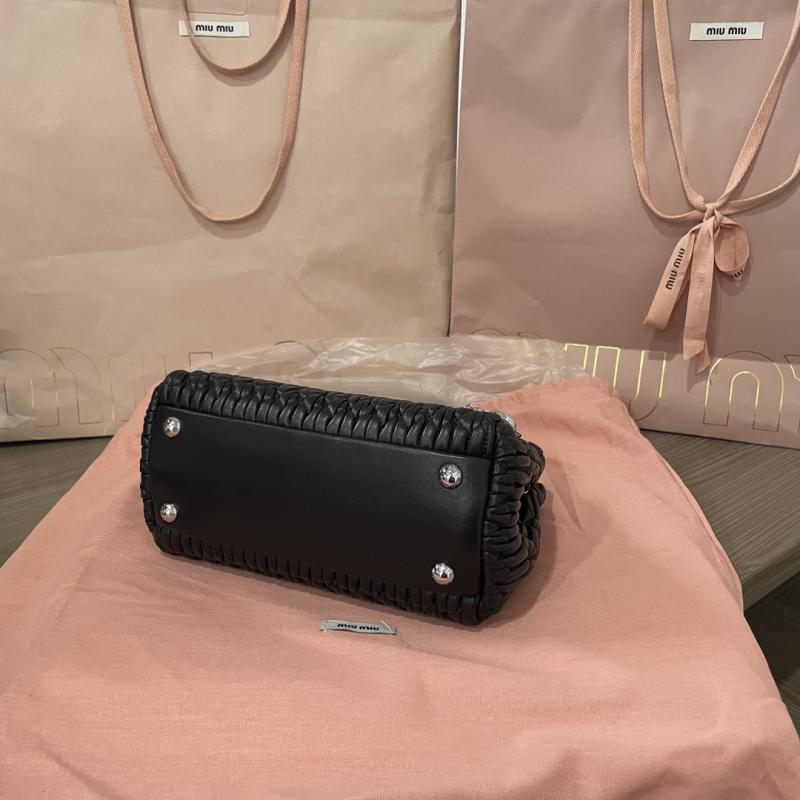 Miu Miu Nappa Leather Handbag Black 5BA251