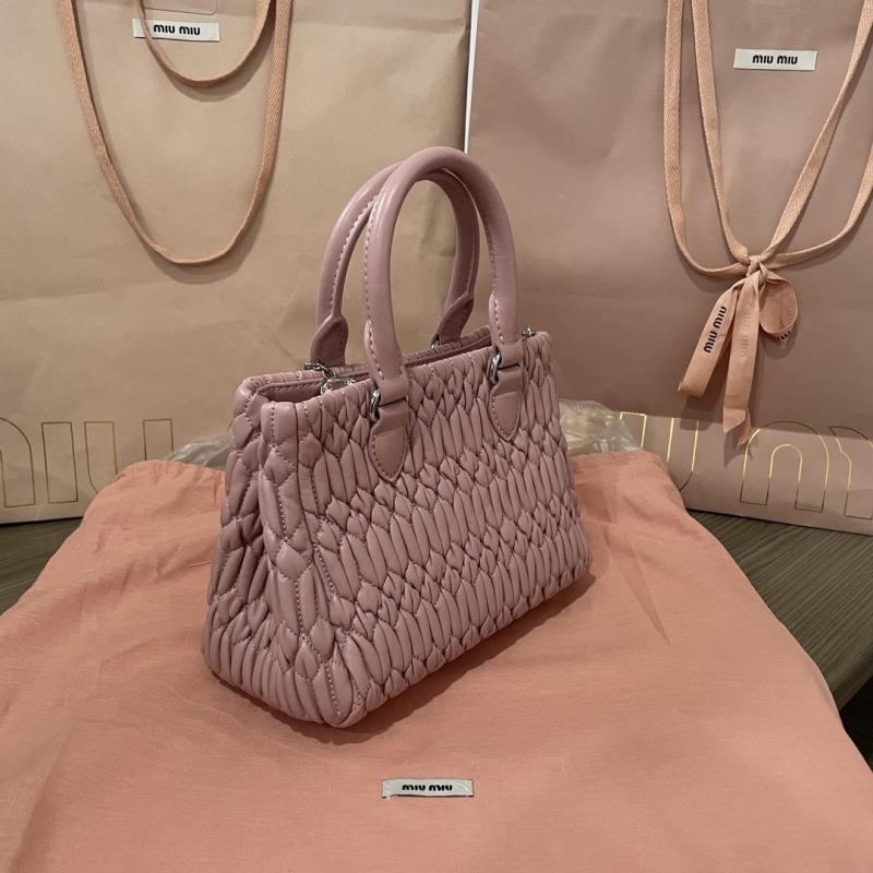 Miu Miu Nappa Leather Handbag Pink 5BA251