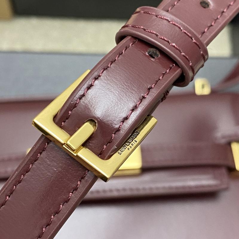 Saint Laurent Manhattan Mini Crossbody Bag Burgundy 727766
