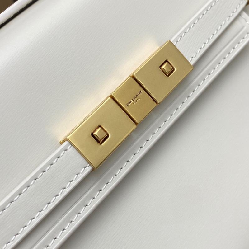 Saint Laurent Manhattan Mini Crossbody Bag White 727766