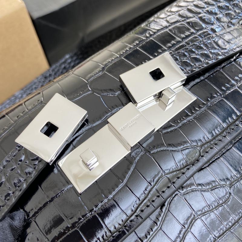 Saint Laurent Manhattan Small Bag Black Crocodile 675626