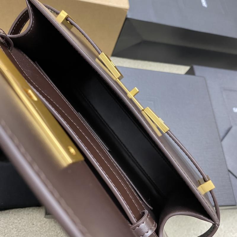 Saint Laurent Manhattan Small Shoulder Bag Burgundy 675626