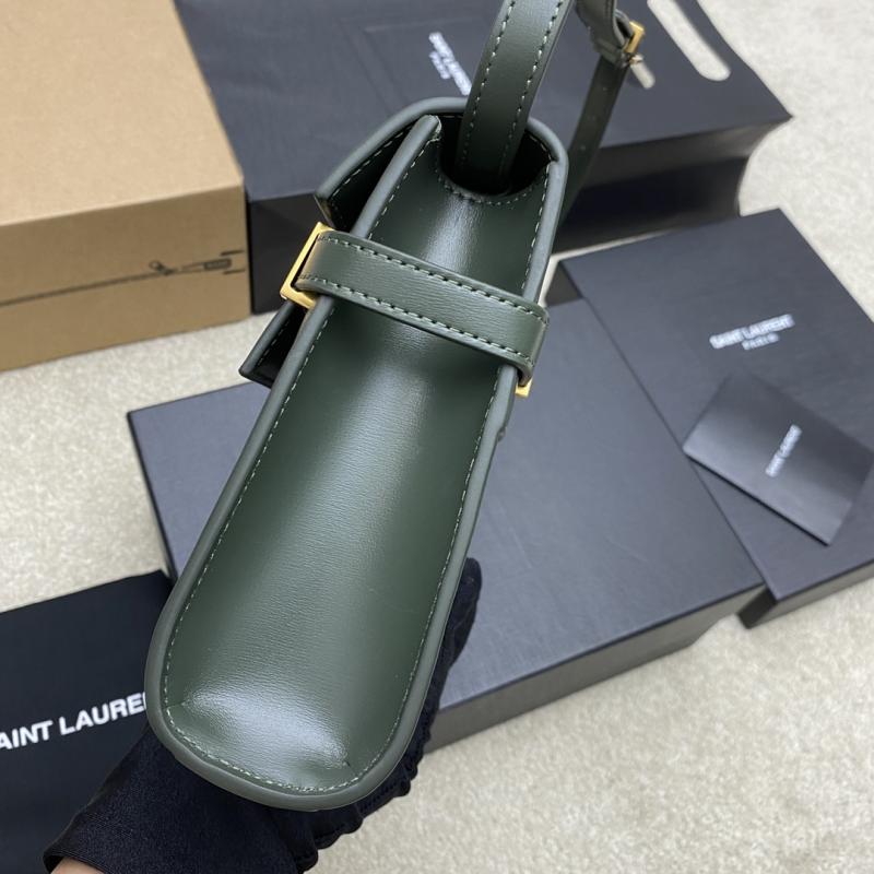 Saint Laurent Manhattan Small Shoulder Bag Green 675626